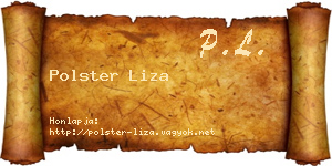 Polster Liza névjegykártya